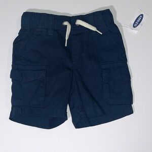 Old Navy Blue Functional Drawstring Cargo Shorts for Toddler Boys, 12-18M, NWT